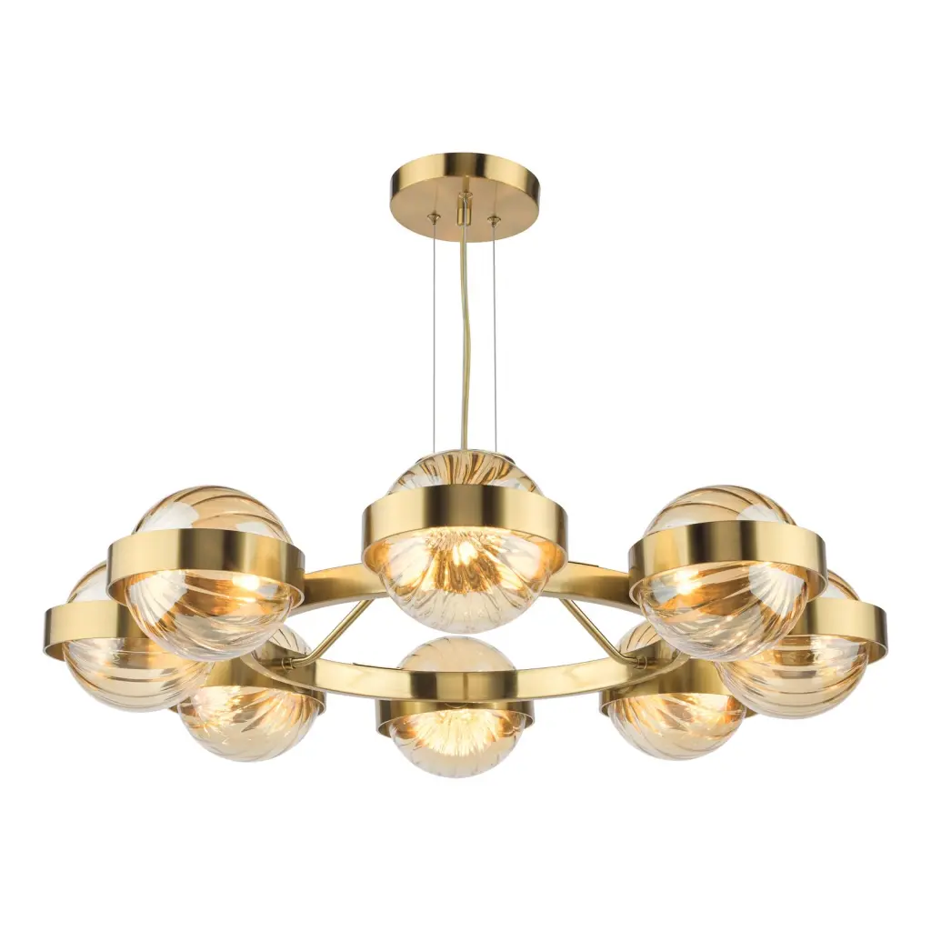 Ophira Antique Gold 8 Light Ceiling Pendant