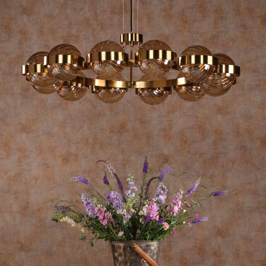 Ophira Antique Gold 12 Light Ceiling Pendant
