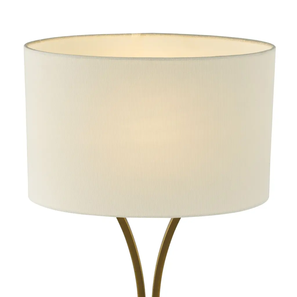 Oporto Aged Brass Table Lamp C/W Shade