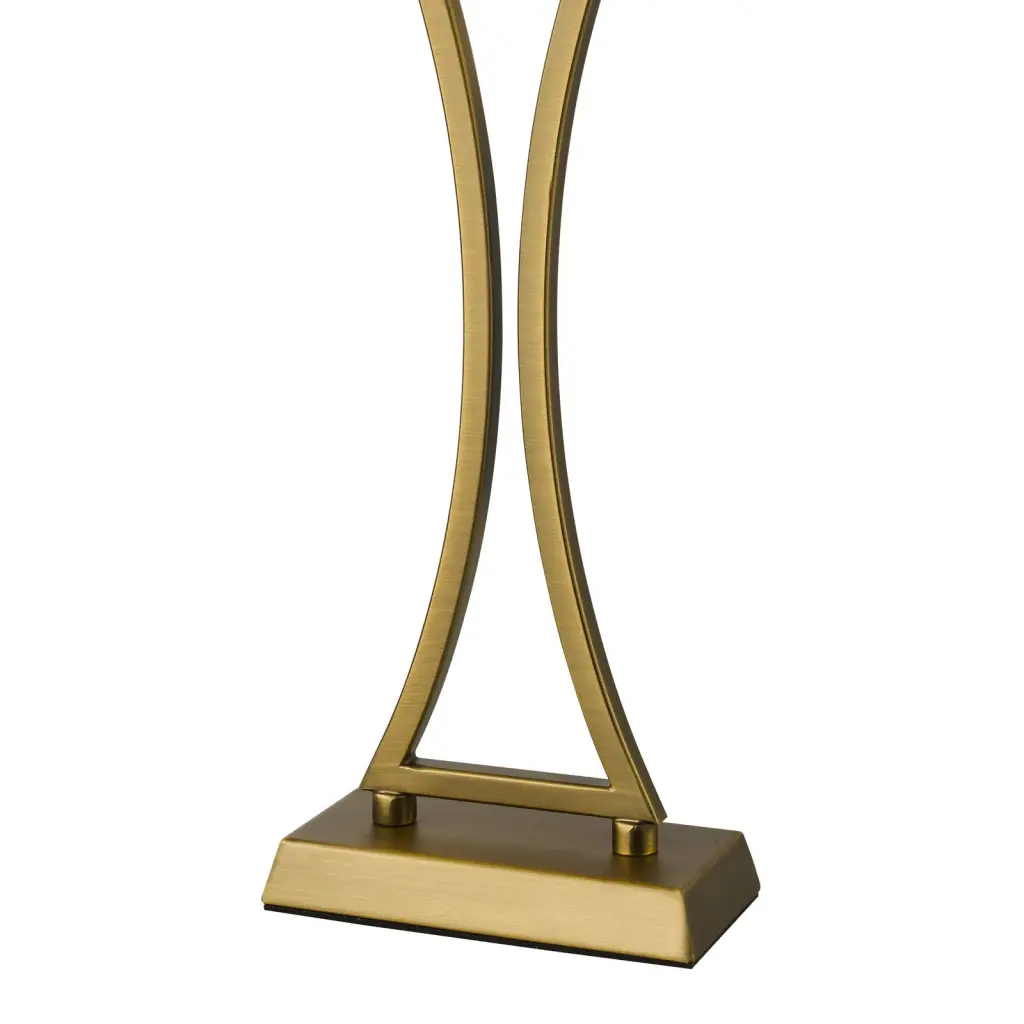 Oporto Aged Brass Table Lamp C/W Shade