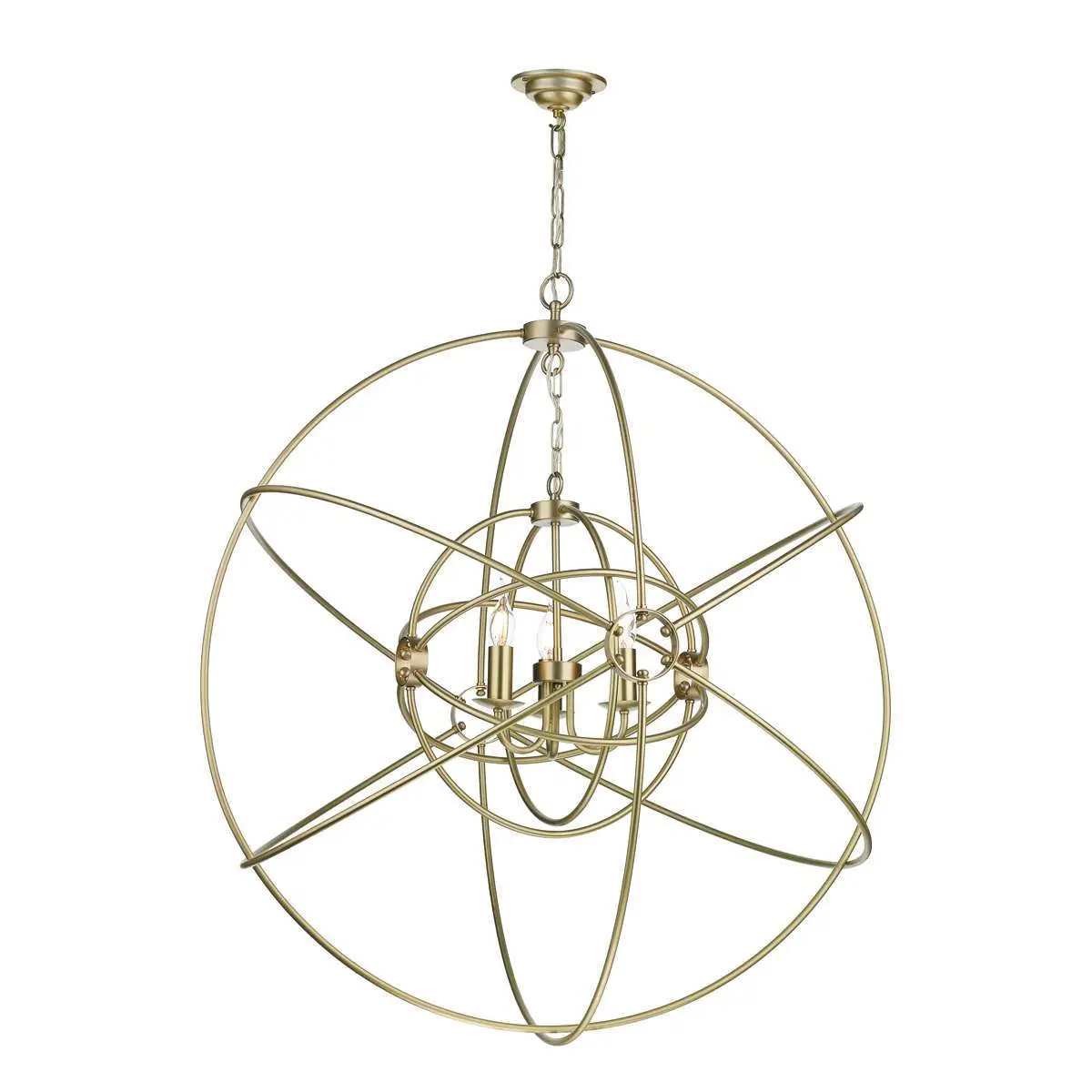 Orb 3 Light Large Pendant Butter Brass