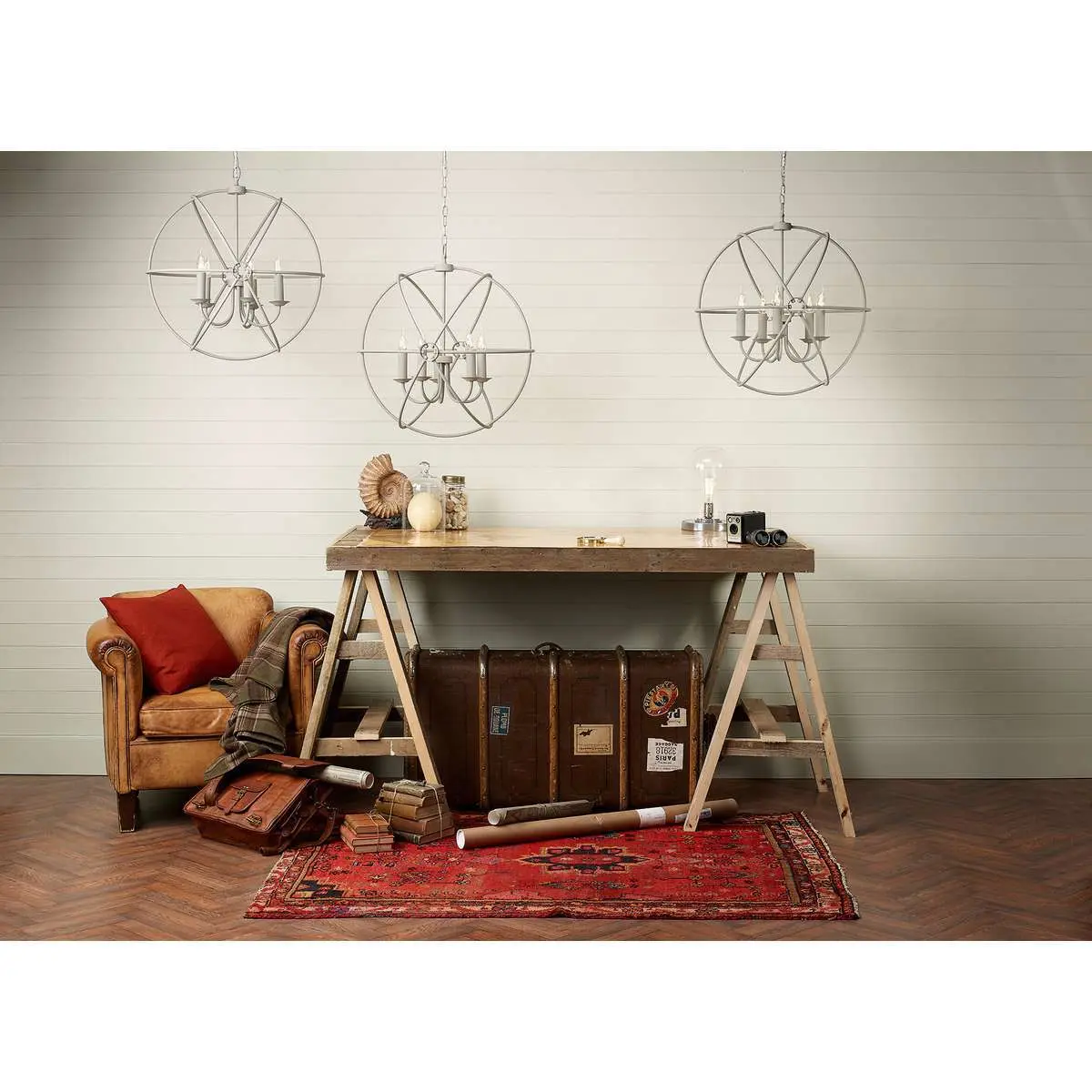 Orb Bespoke 5 Light 600mm Pendant (Choice of Colours)