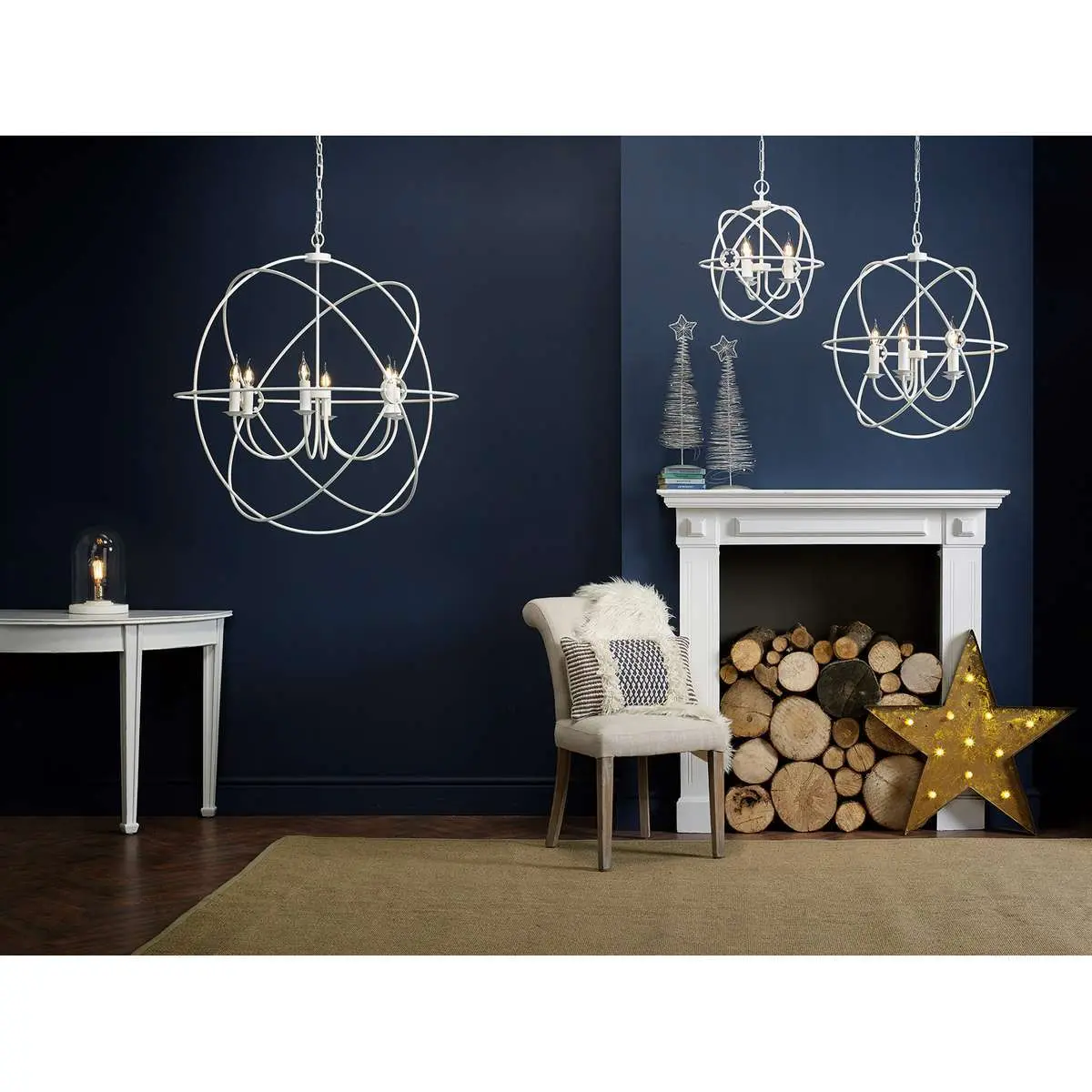 Orb Bespoke 5 Light 600mm Pendant (Choice of Colours)