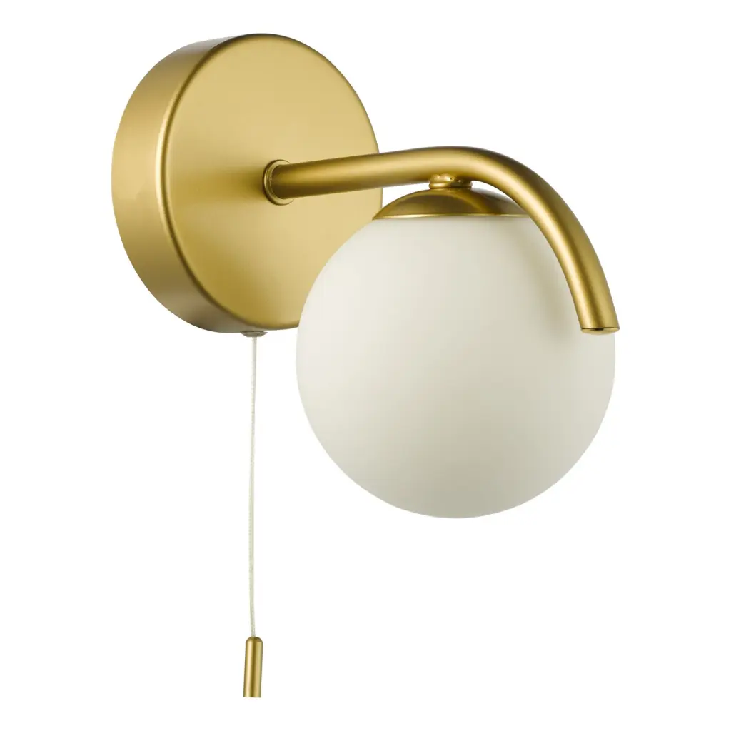 Orlena Satin Gold & Opal Wall Light