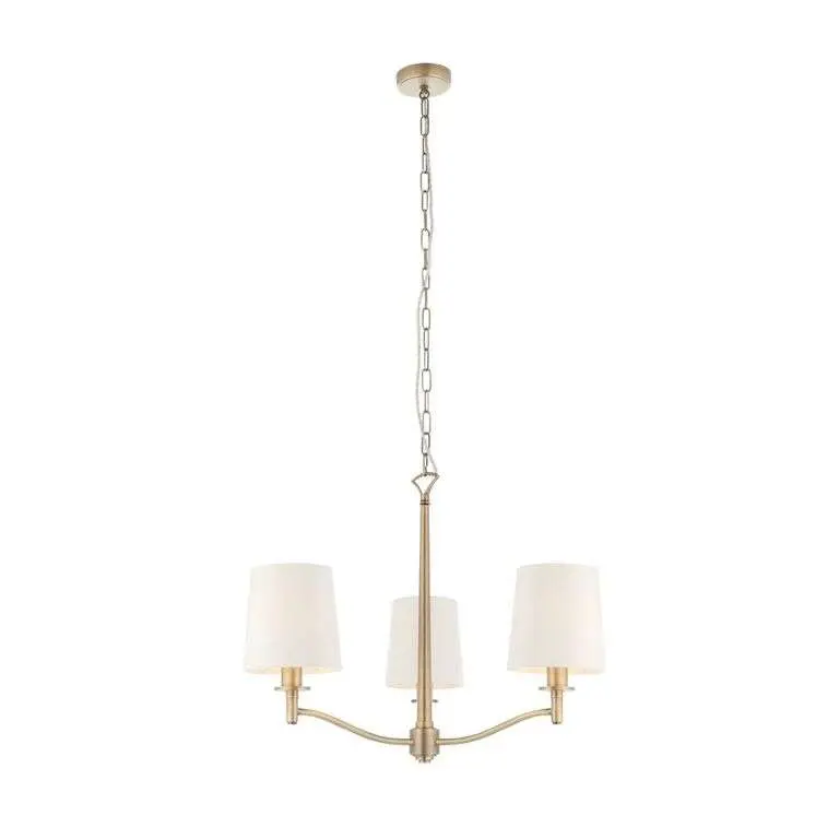 Ortona 3 Light Antique Brass Pendant