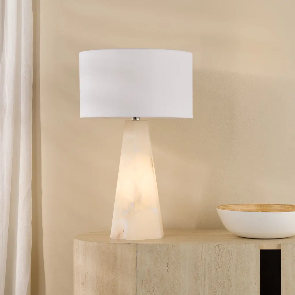 Paget Alabaster Table Lamp Base Only