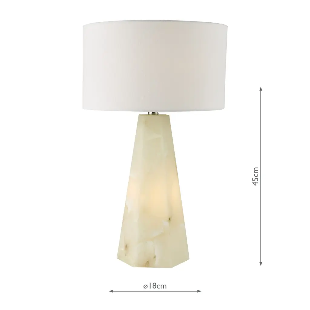 Paget Alabaster Table Lamp Base Only