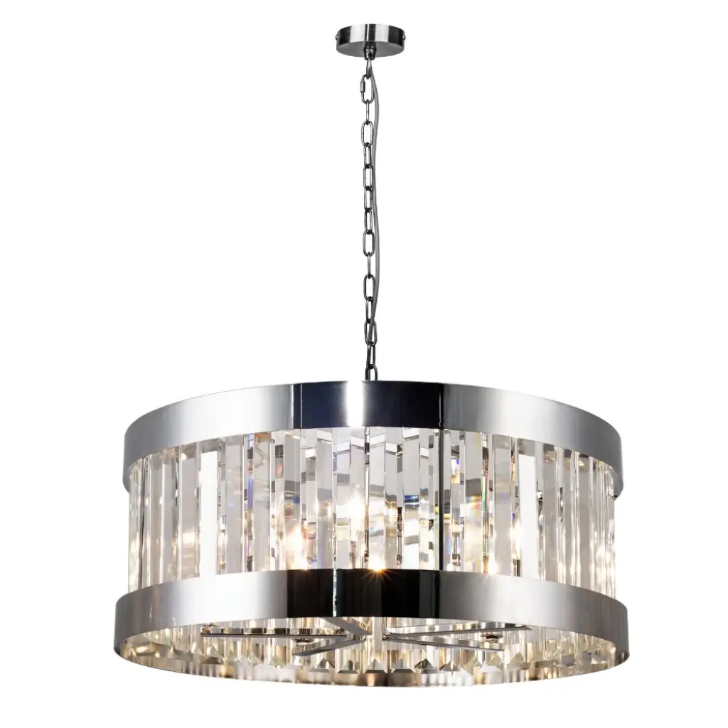 Pandora 5 Light Crystal Pendant Polished Chrome