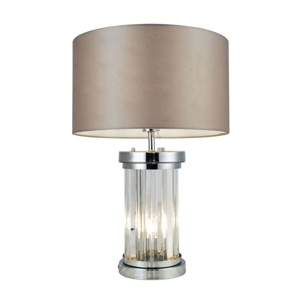 Pandora 2 Light Crystal Table Lamp Polished Chrome