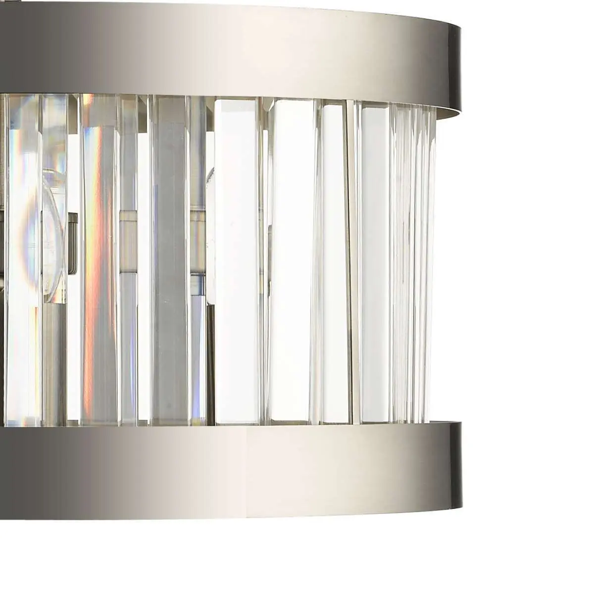 Pandora 3 Light Crystal Pendant Satin Chrome