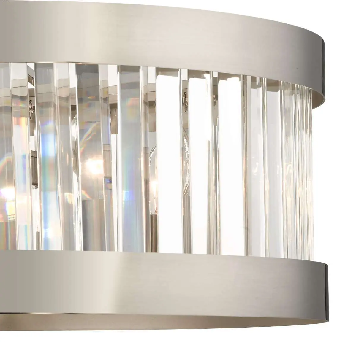 Pandora 5 Light Crystal Pendant Satin Chrome