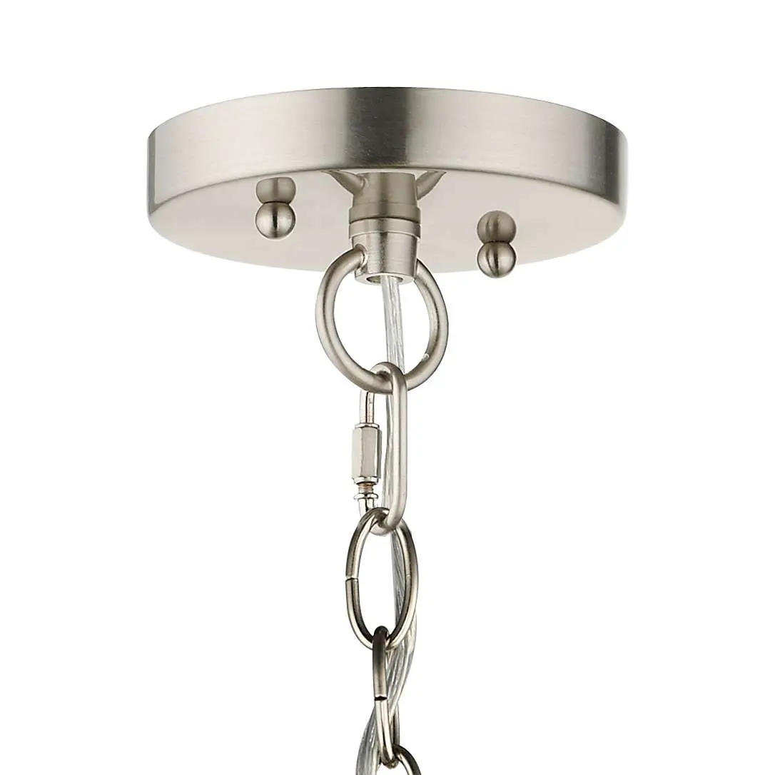 Pandora 5 Light Crystal Pendant Satin Chrome