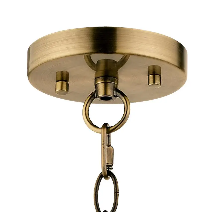 Pandora 5 Light Crystal Pendant Antique Brass