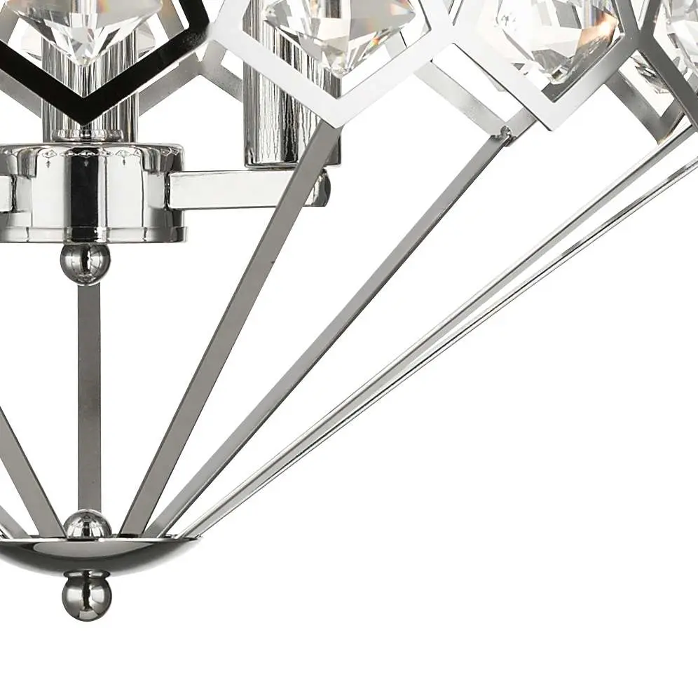 Paragon 3 Light Crystal Pendant Polished Chrome