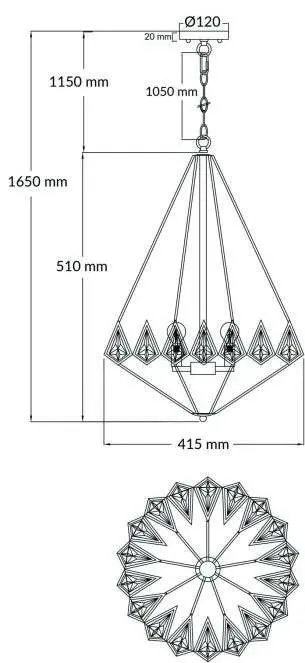 Paragon 3 Light Crystal Pendant Polished Chrome