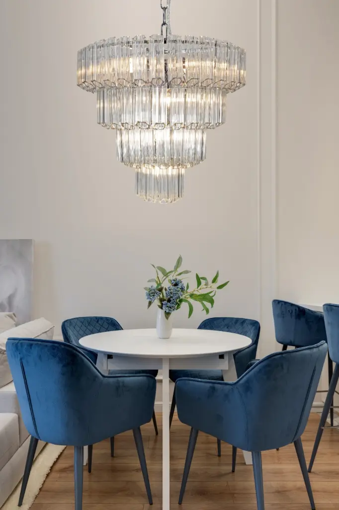 Pierre 11 Light Polished Chrome Crystal Ceiling Pendant