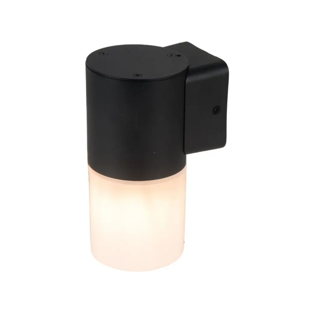Piper Single Black Wall Light IP44