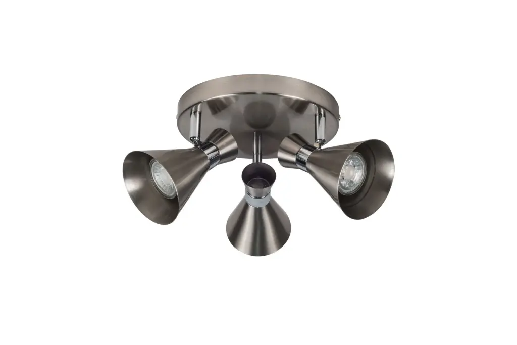 Pixar 3 Light Spotlight In Satin Chrome