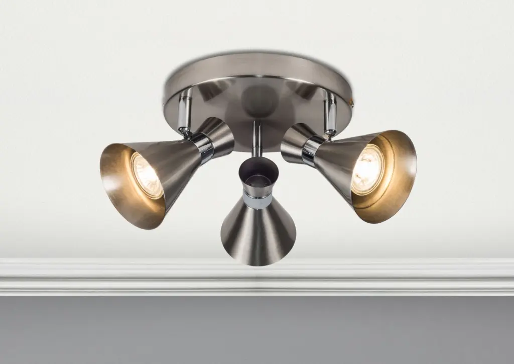 Pixar 3 Light Spotlight In Satin Chrome