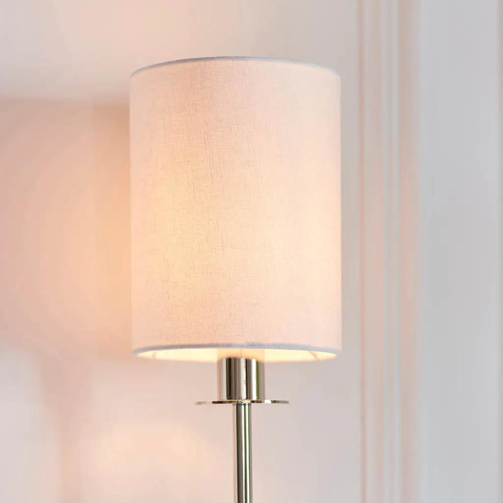 Sancerre Polished Nickel Wall Light C/W White Shade