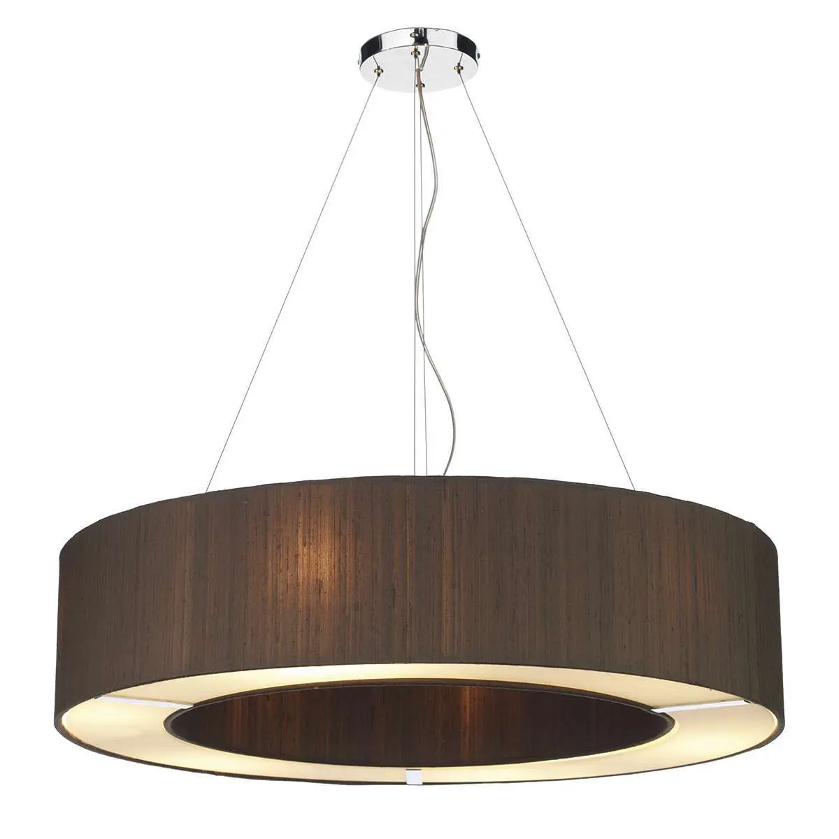 Polo Bespoke 50cm 4 Light Silk Shade Pendant