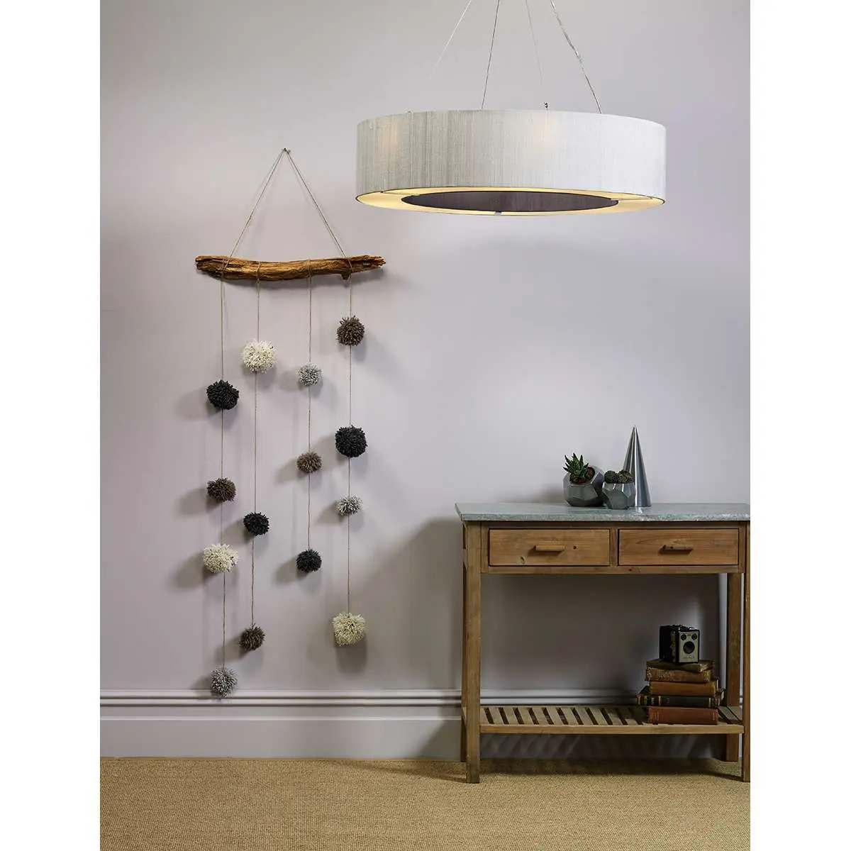 Polo Bespoke 50cm 4 Light Two Tone Shade Pendant