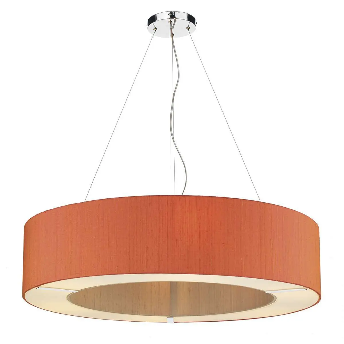 Polo Bespoke 85cm 6 Light Silk Shade Pendant