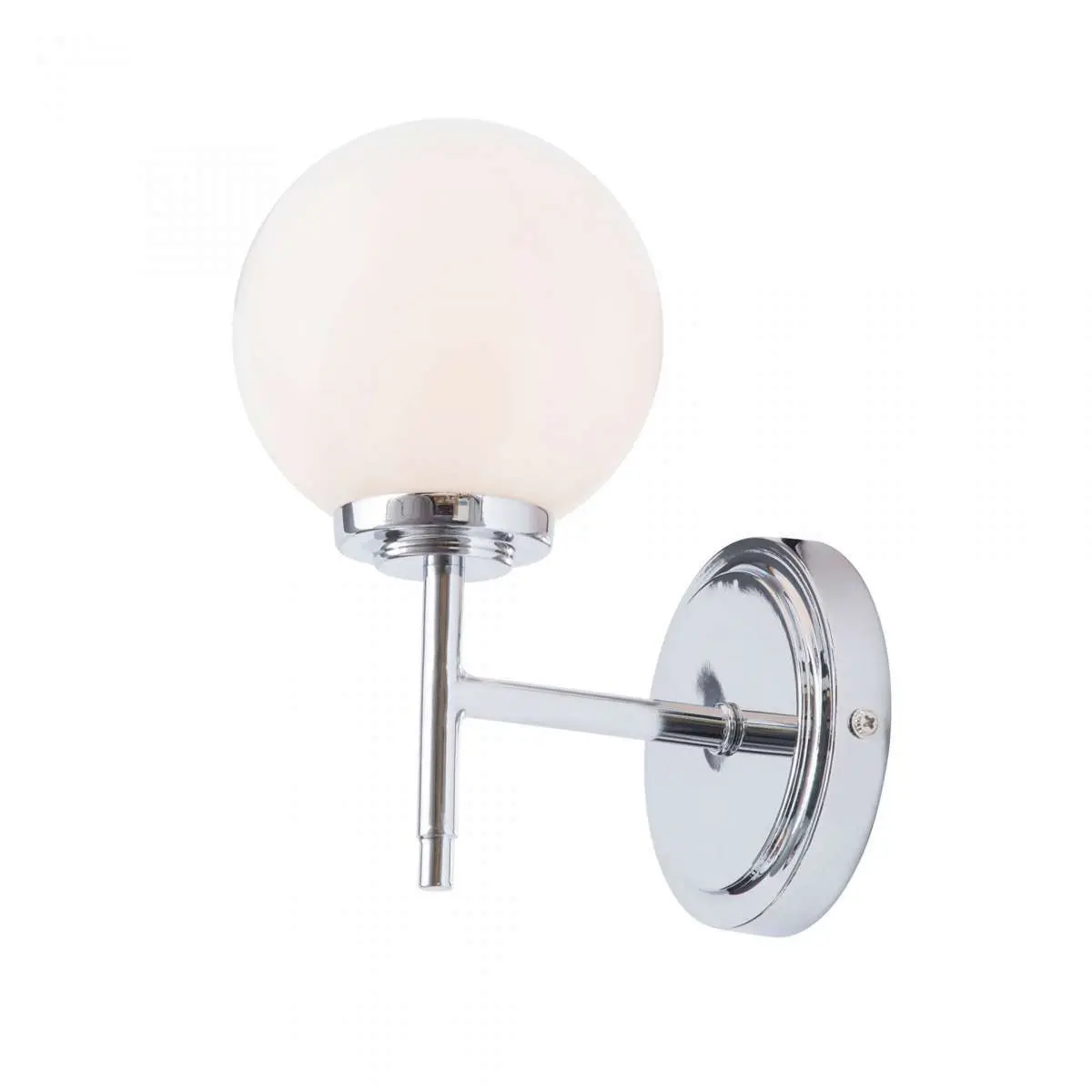 Porto Wall Light in Chrome with Opal Shade IP44