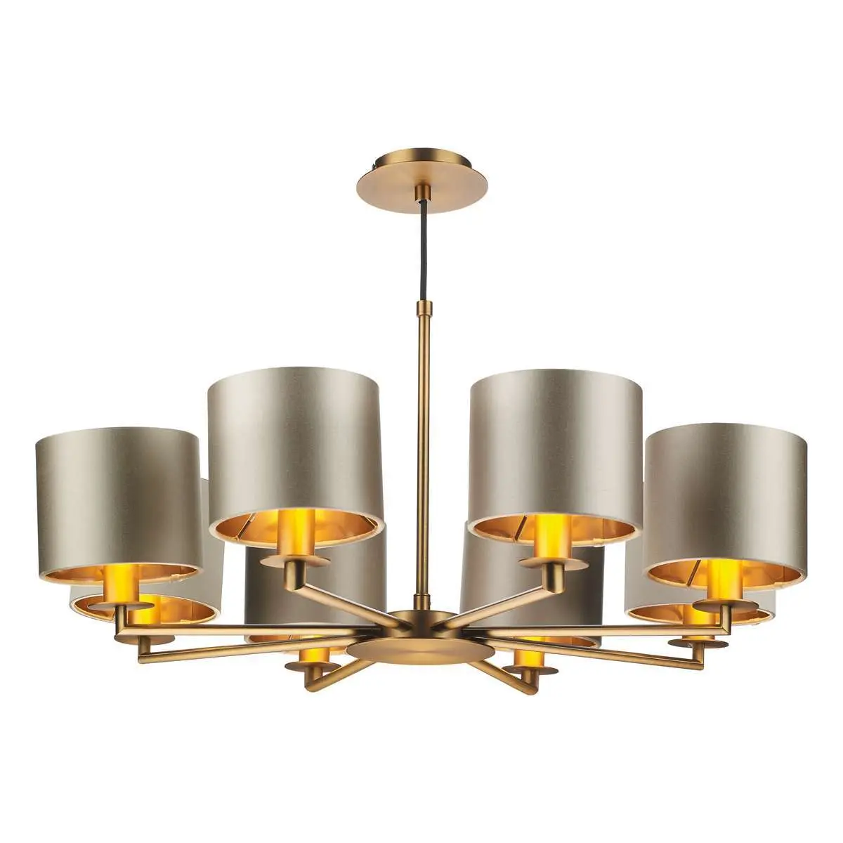 Rex 8 Light Pendant in Bronze (Shade Colour Options)