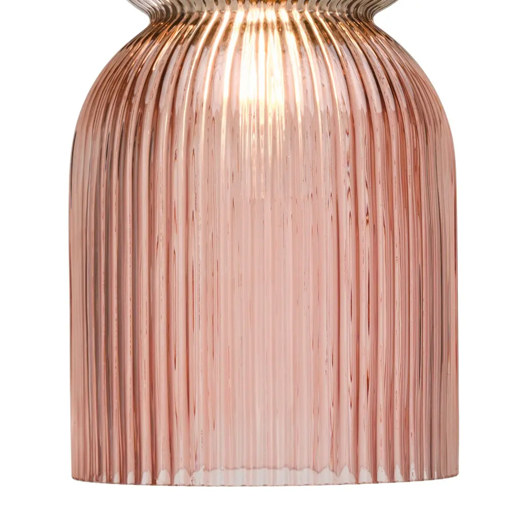 Rhubarb Pink & Green Single Pendant