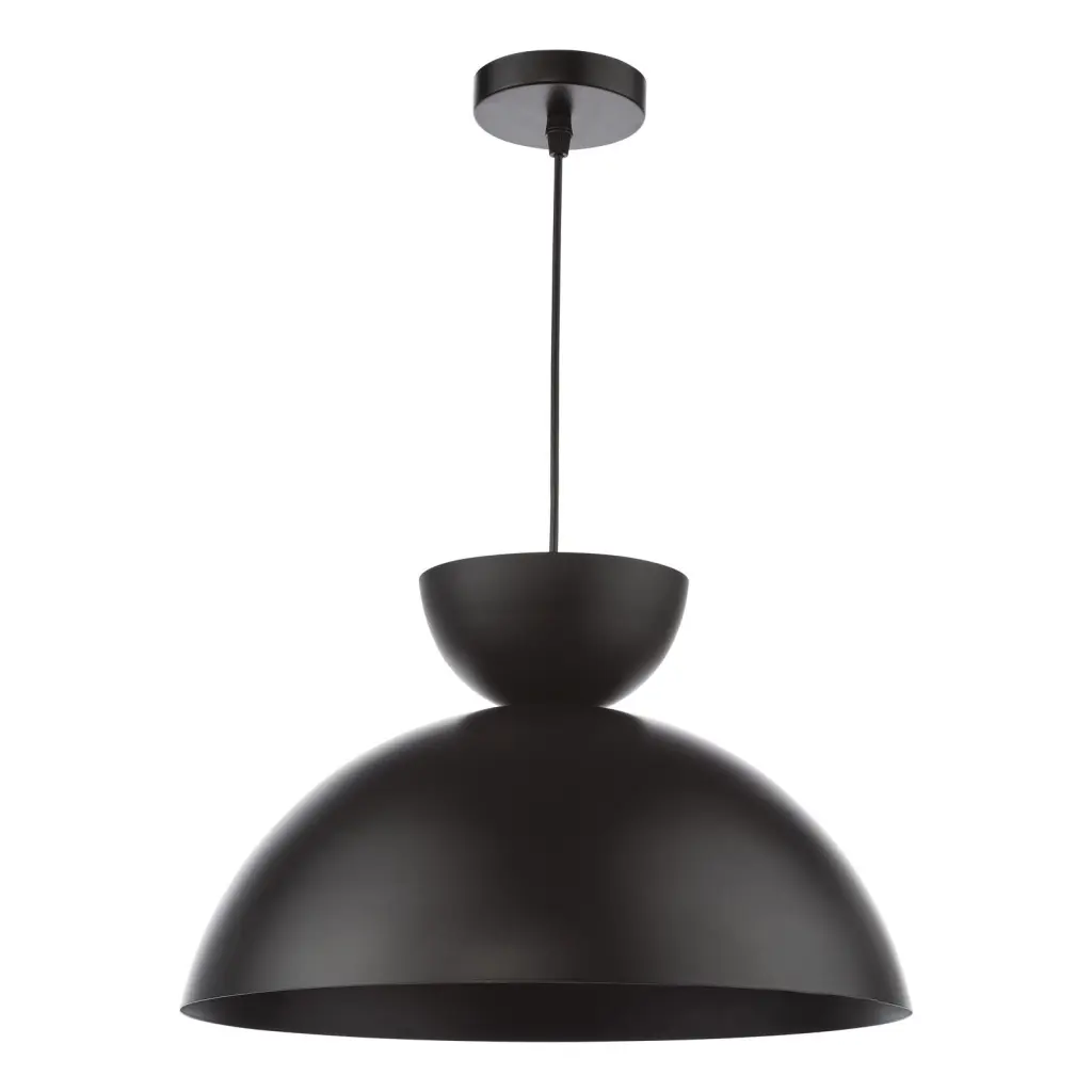 Riya Small Single Pendant in Matt Black