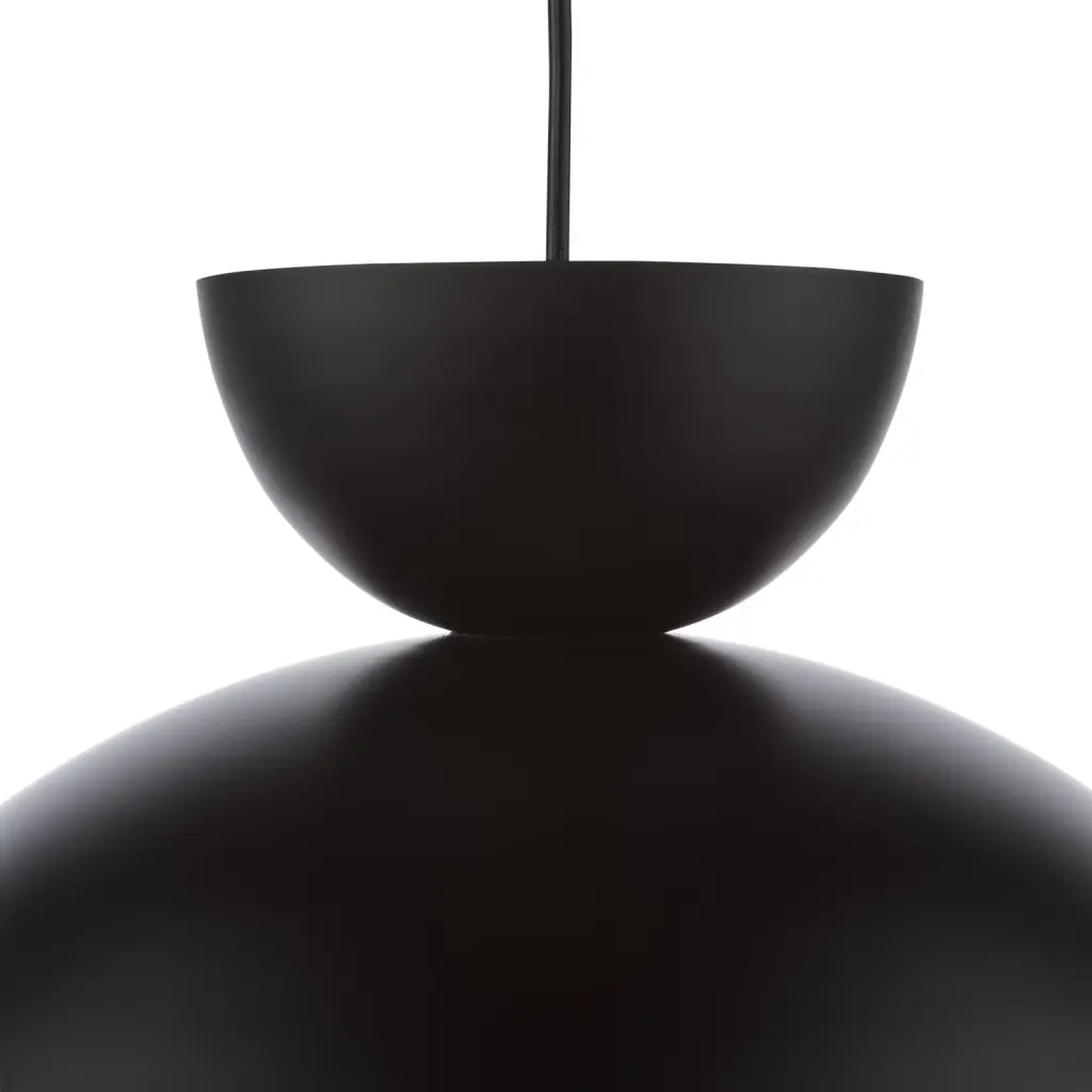 Riya Small Single Pendant in Matt Black