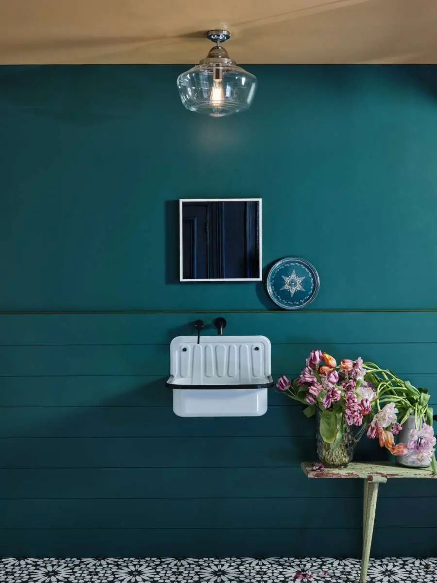Rydal Semi Flush in Chrome & Clear Glass IP44