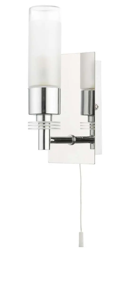 Saturn 1 Light Polished Chrome Bathroom Wall Light IP44