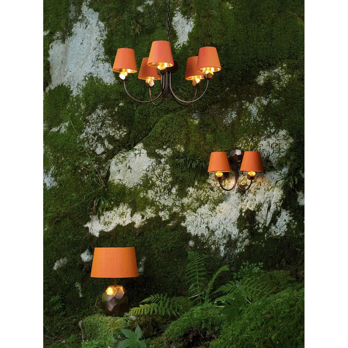 Shard 5 Light Pendant Lustre Copper