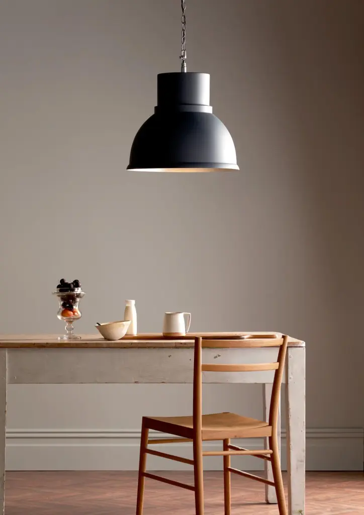 Shoreditch Large Smoke Blue & Brushed Chrome Pendant