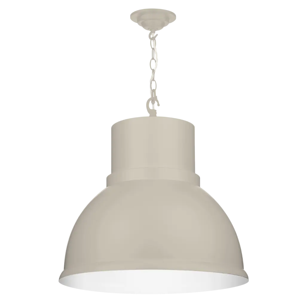 Shoreditch Large Smoke Blue & Brushed Chrome Pendant