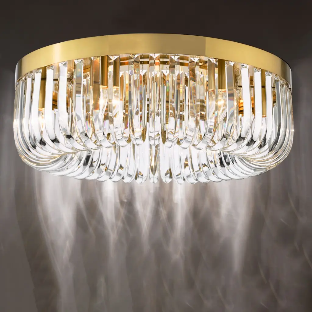 Sigourney 6 Light Satin Gold Semi Flush Fitting
