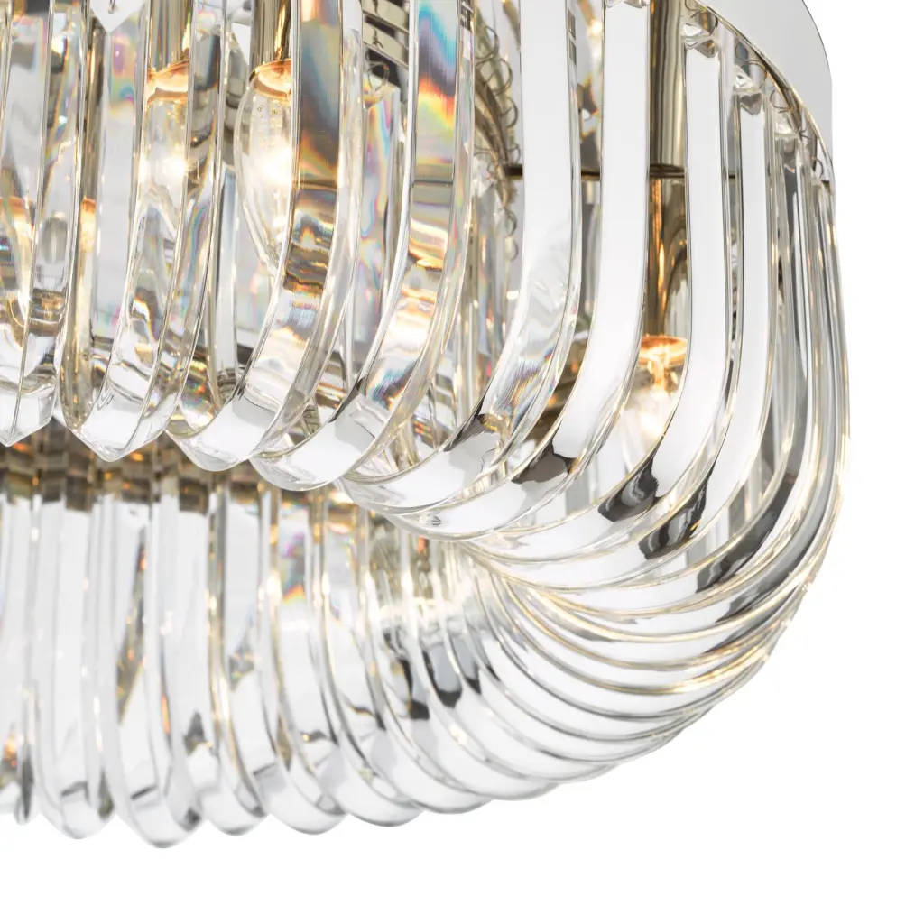 Sigourney 6 Light Polished Nickel Semi Flush Fitting