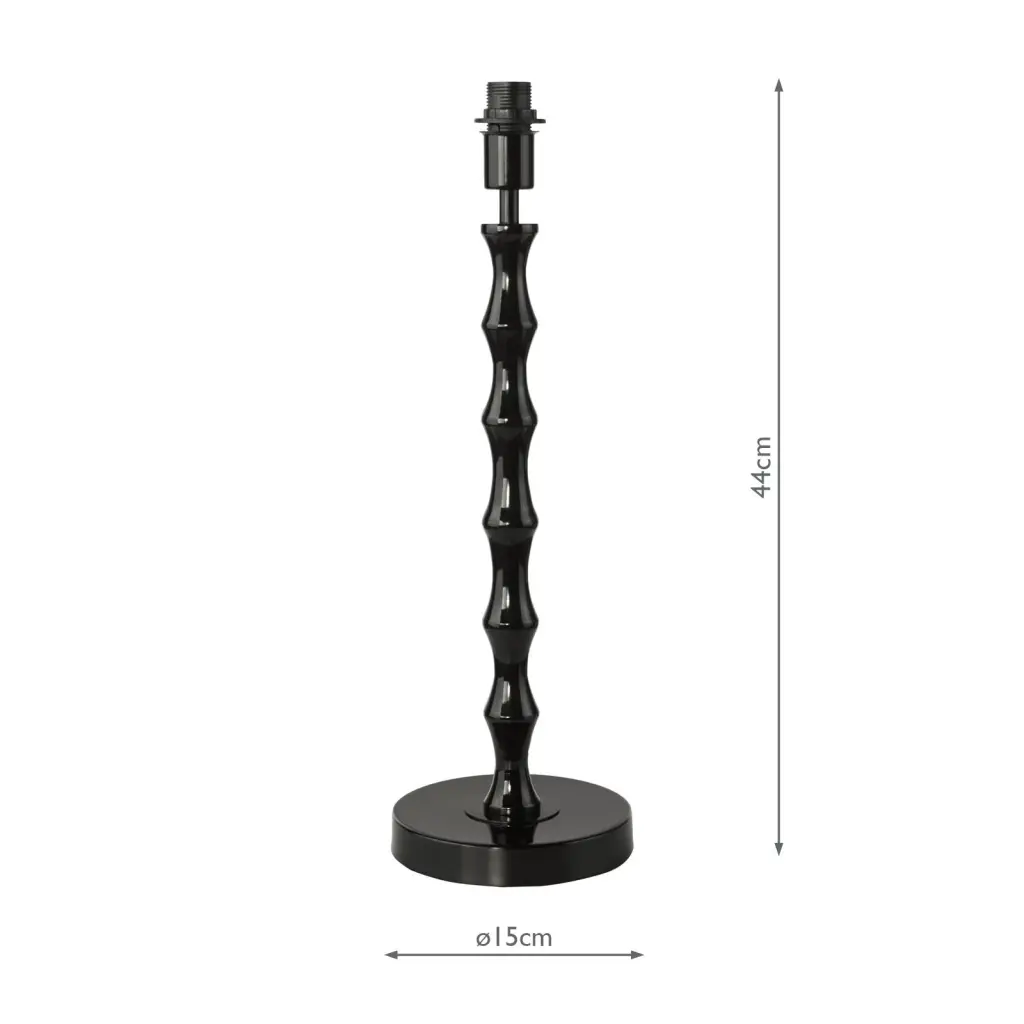 Siyanda Satin Black Table Lamp Base Only