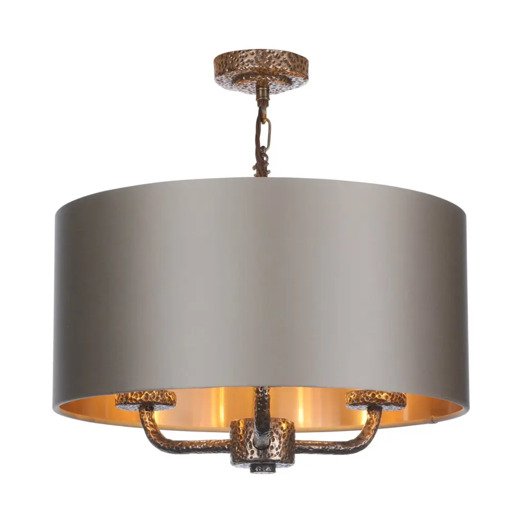 Sloane 3 Light Bespoke Pendant C/W Drum Shade