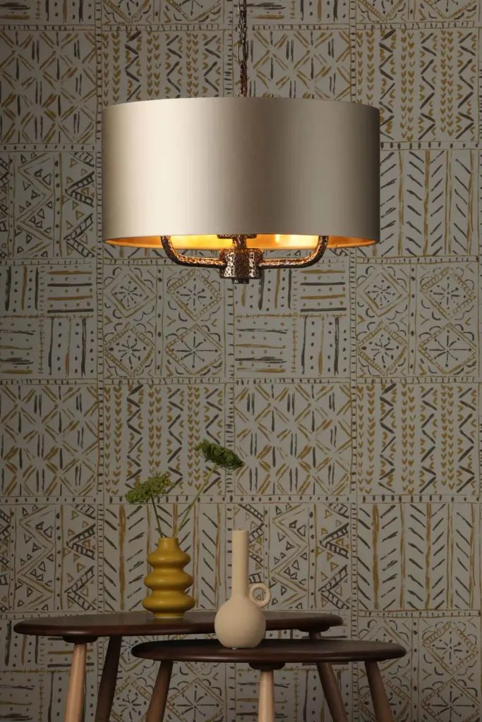 Sloane 3 Light Bespoke Pendant C/W Drum Shade