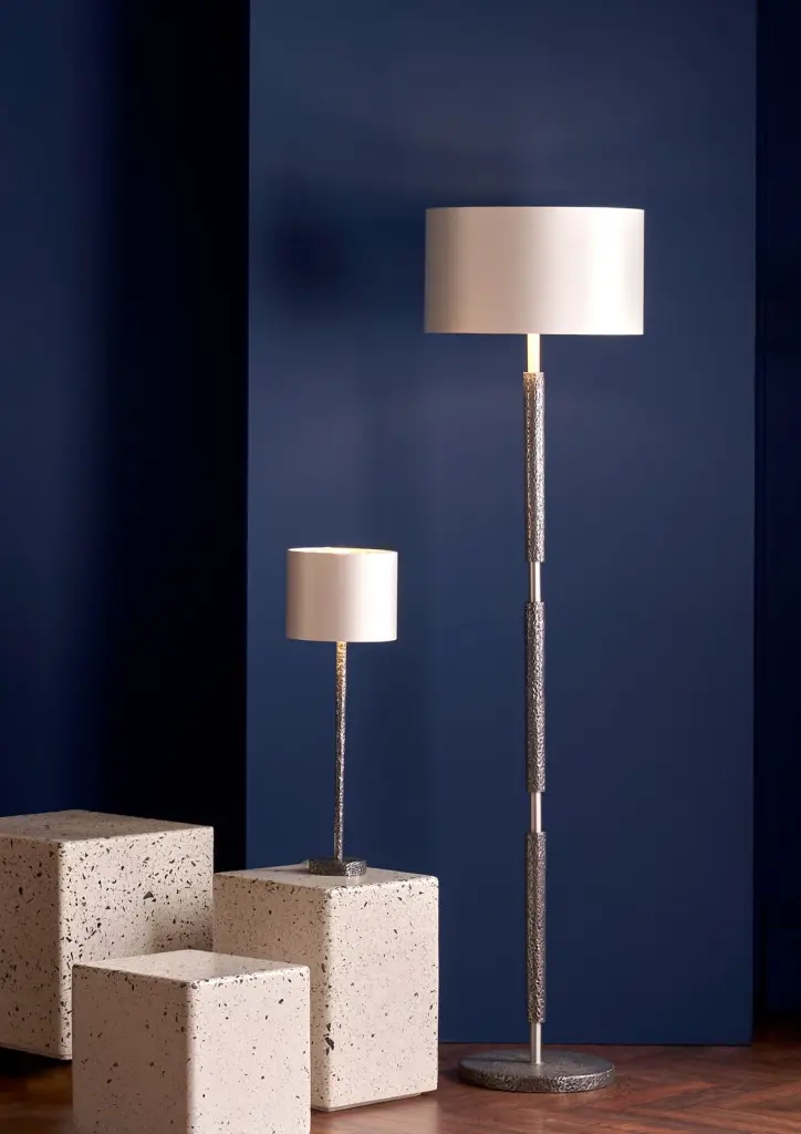 Sloane Hammered Pewter Floor Lamp