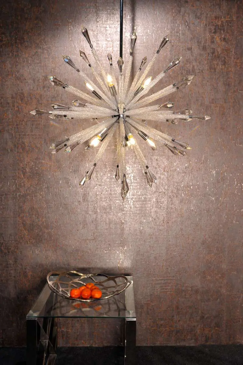 Solaris 10 Light Large Crystal Starburst Pendant