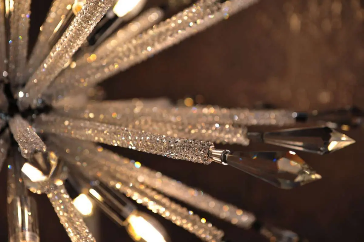 Solaris 8 Light Medium Crystal Starburst Pendant