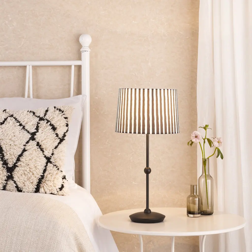 Sosa Matt Black Table Lamp C/W Shade