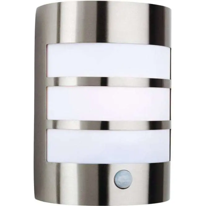 Stainless Steel Single Light Outdoor Wall Lamp with PIR Sensor