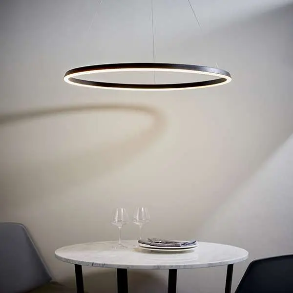 Staten LED Pendant in Matt Black Finish