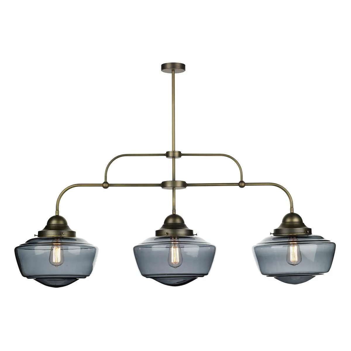Stowe Smoked Glass 3 Light Pendant