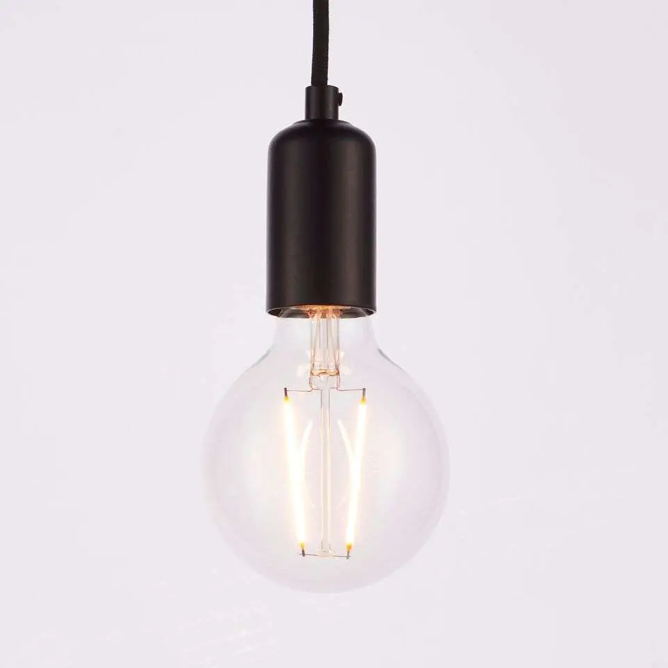 Studio 6 Light Pendant in Matt Black